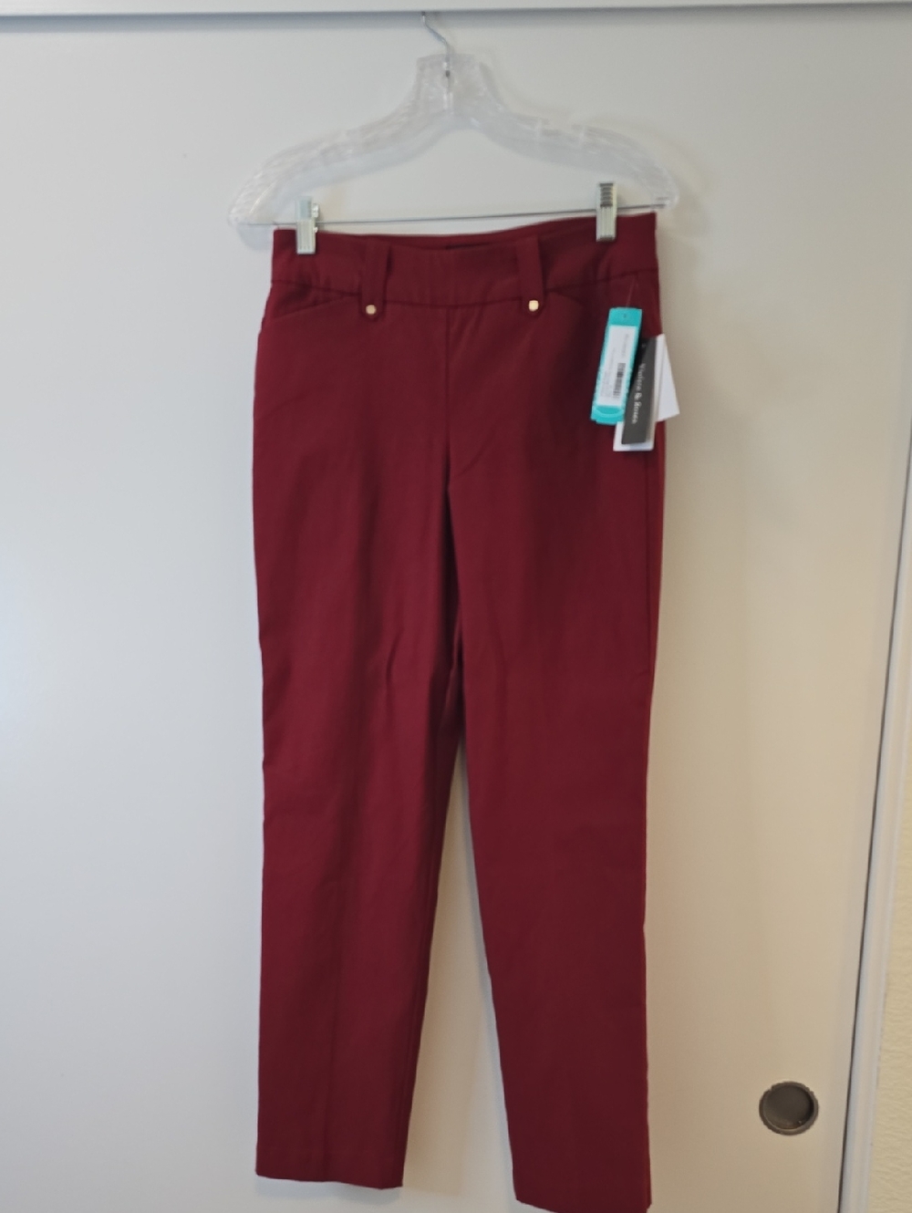 Burgundy Straight Leg Trousers